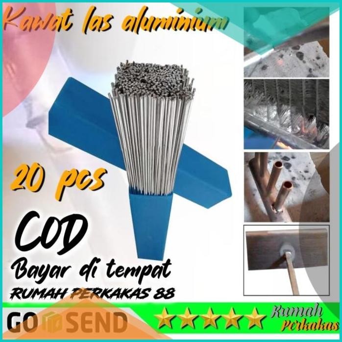 Kawat Las Aluminium Elektroda Suhu Rendah 20Pcs 07D35Z4 BU