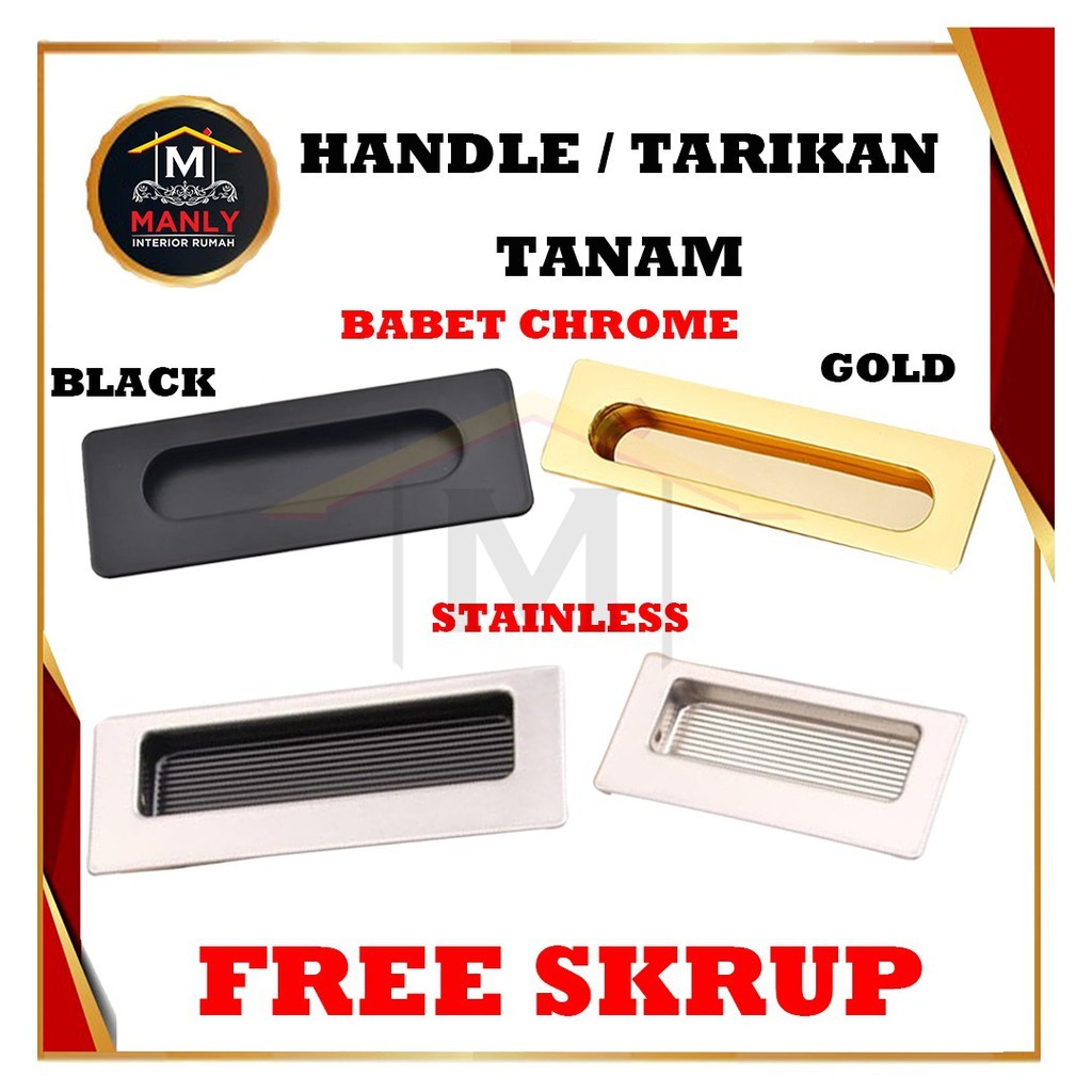 Kebutuhan Dapur Handel tanam Stainless, handle pintu , laci & pintu lemari,pintu geser.