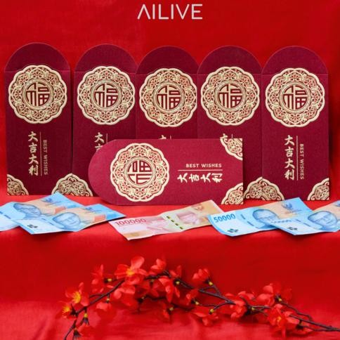 

Angpao Imlek 2025 Merah 2Pcs Angpau Premium Emboss Isi 2 Pcs Chinesee New Year Amplop Glitter Bagus (Lagi Rame)