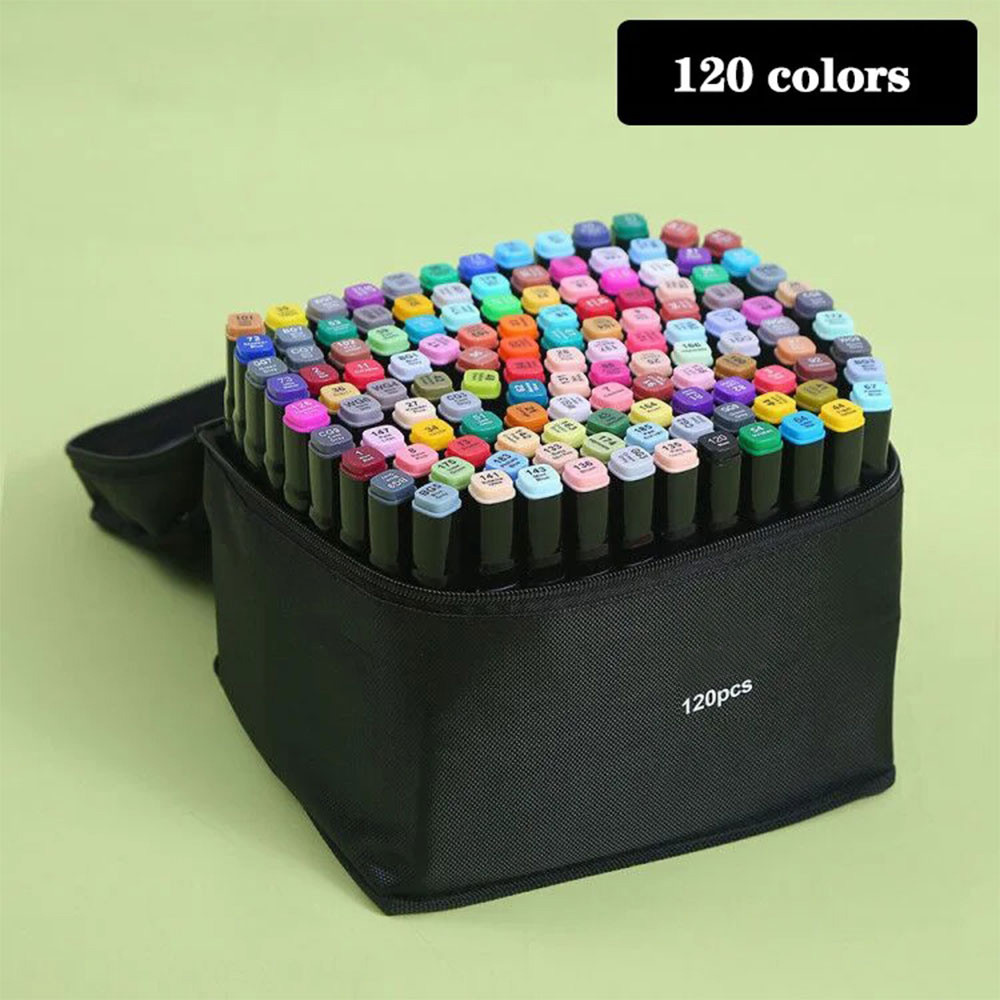 

Spidol Dual Side Fine Art Brush Art Marker Set 120 Warna - CY-006