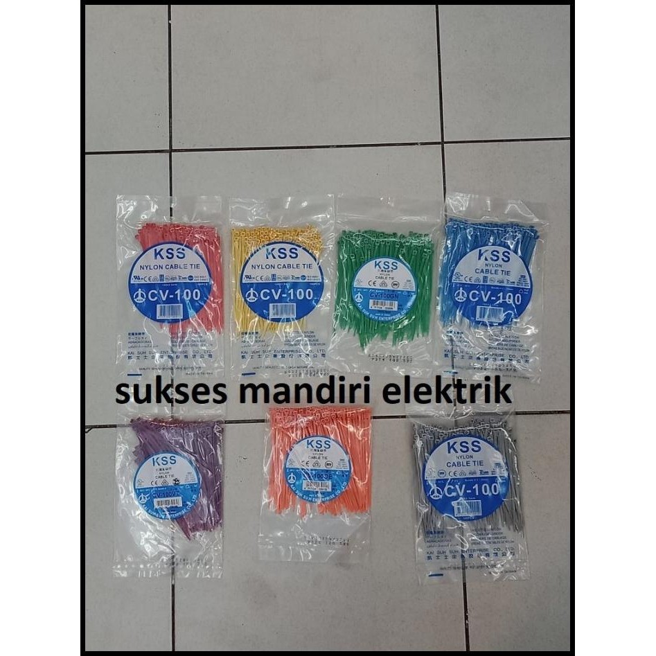 

TERBARU KABEL TIES KSS CV 100 ISI 100PCS WARNA /CV100X2.5 KSS WARNA !!!!!!
