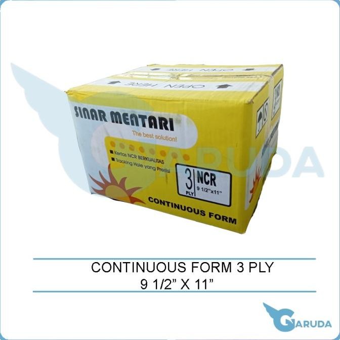 

TERMURAH - Continuous Form / Kertas Komputer Paper Print 9 1/2" x 11" 3 ply (K3)