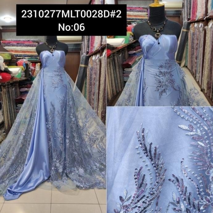 *#*#*#] kain Tile Brokat Bunga 3D payet 2310277MLT0028D#2 No:06