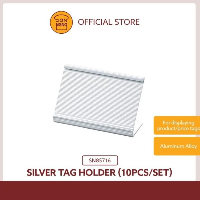 

BEBAS ONGKIR - SN85716 Price Tag Holder, Merk SANNENG, Aluminium Alloy, isi 10 pcs
