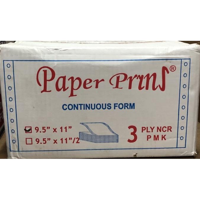 

Continuous Form / Kertas Komputer Paper Prins 91/2x11 3ply (K3)