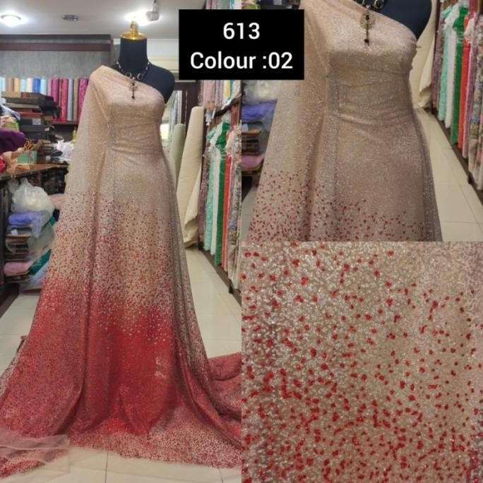 ~@~@~@~@] Kain Tile Sugar Candy Gradasi Ombre nude - merah