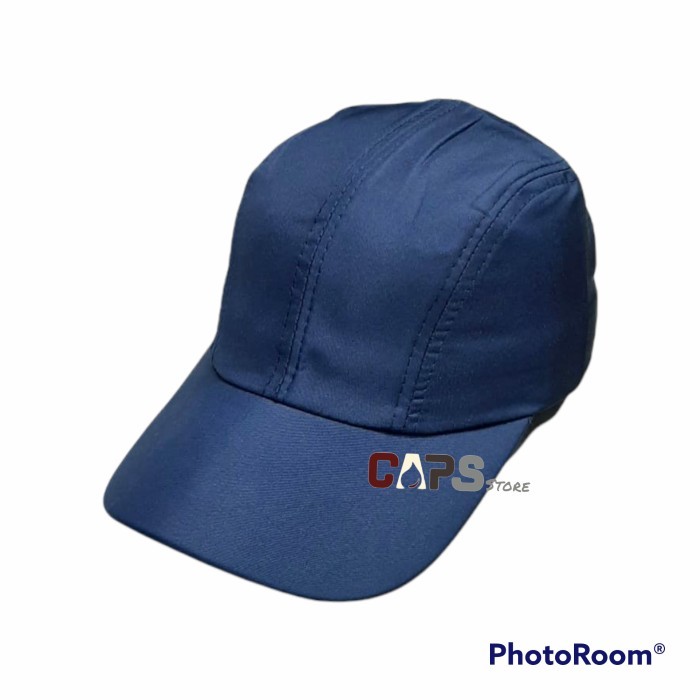 Bisa COD topi polos bahan parasut anti air topi sport topi pria&wanita - navy, dewasa all size