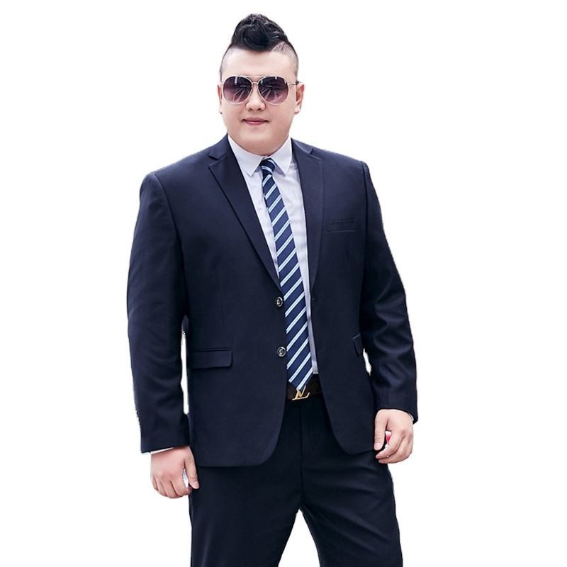 Jas Ukuran Besar Pria Gemuk Jas Formal Bisnis Jaket Pernikahan Blazer Profesional Ukuran Besar Celan