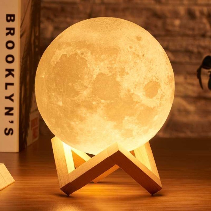 

Lampu Tidur 3D Printed Moon Night Light Lamp 12 cm