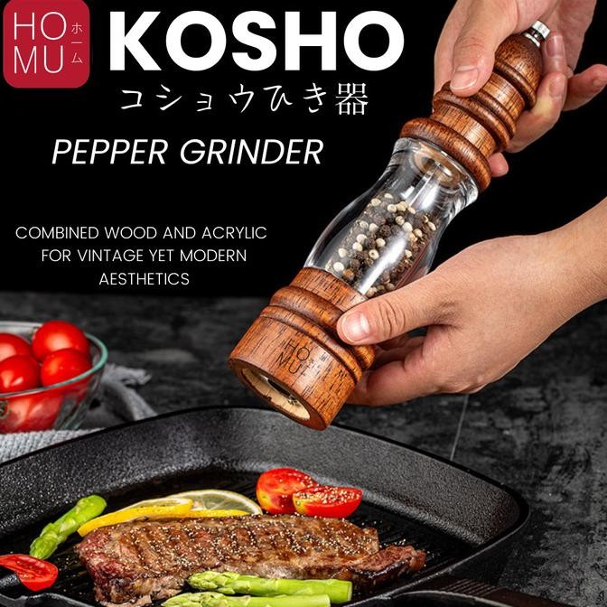 

HOMU KOSHO PEPPER GRINDER MILL VINTAGE WOOD ACRYLIC BOTOL LADA MERICA [terbaik]