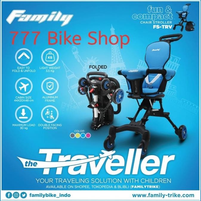 Chair Stroller/ Kereta Dorong Bayi Family Traveller FS-TRV