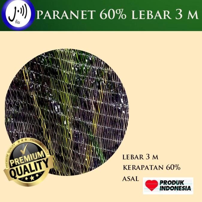 Paranet 60% lebar 3 M Rol / Shadingnet / Jaring anti sinar matahari