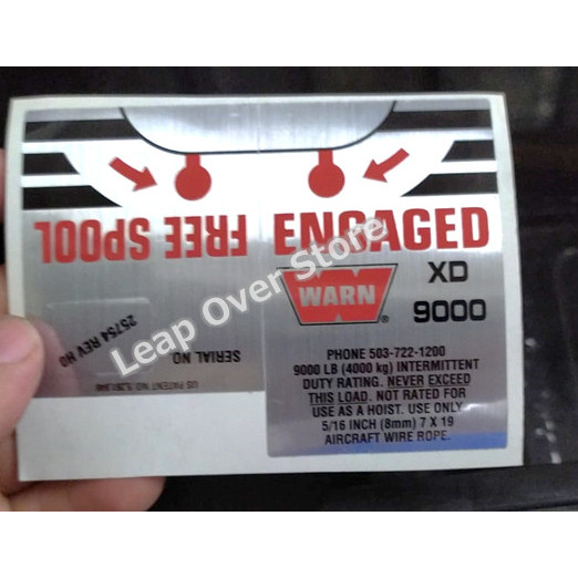 Ready Stiker Warn Xd9000 Sticker Offroad Sticker Winch 10X5Cm