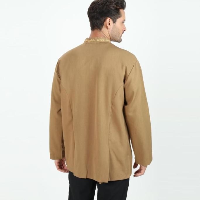 Promo Batik Arjuna weda Jasko Rantai S Baju Koko Pria - Mustard COD
