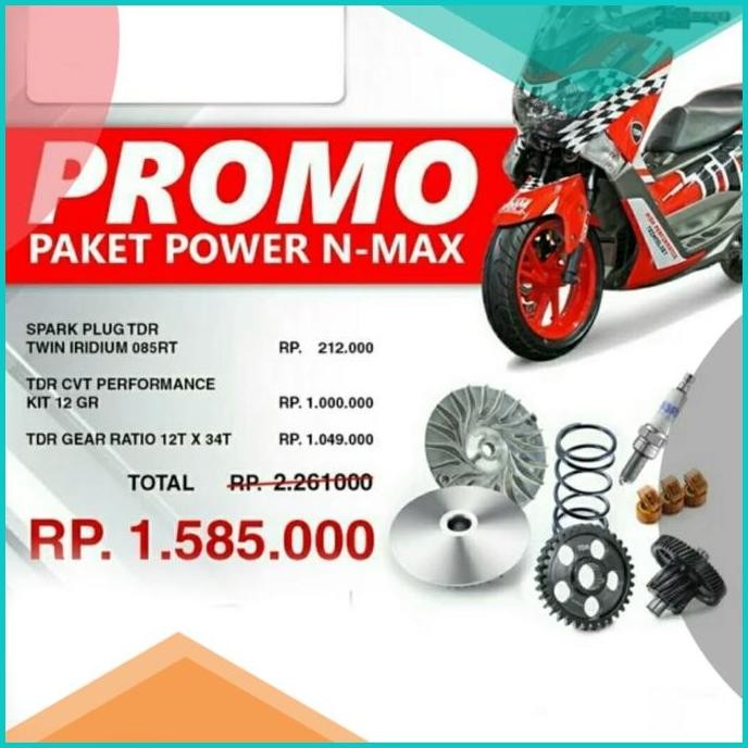 paket promo power gaspoll n-max nmax pulley set TDR ratio per cvt busi