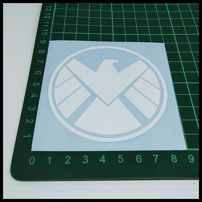 

GRATIS ONGKIR CUTTING STICKER LOGO AGENT OF SHIELD 1WARNA PUTIH 8X8CM !!!!!