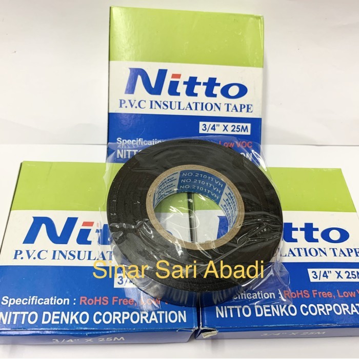 Isolasi Nitto 3/4 x 25m Hitam