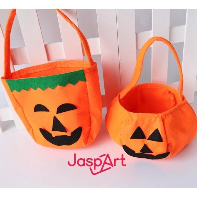 

langsung order saja] Tas Permen Labu Candy Bag Treat or Trick Pesta Halloween Cosplay Murah