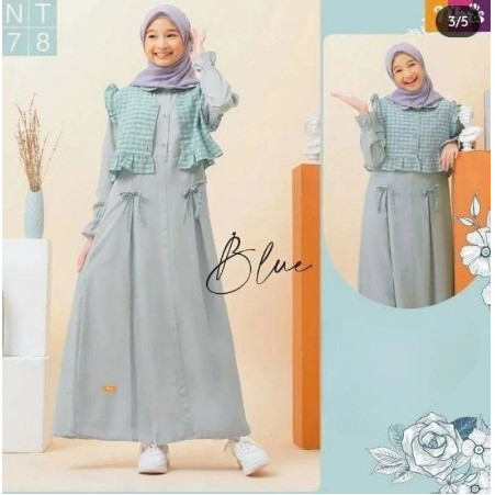 MURAH Gamis anak terbaru remaja tanggung 10-13 thn Alesha Kids dress rompi