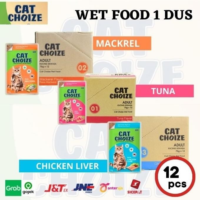 

CAT CHOIZE POUCH 75GR X 12PCS / DUS ISI 12 WET FOOD MAKANAN KUCING ORIGINAL