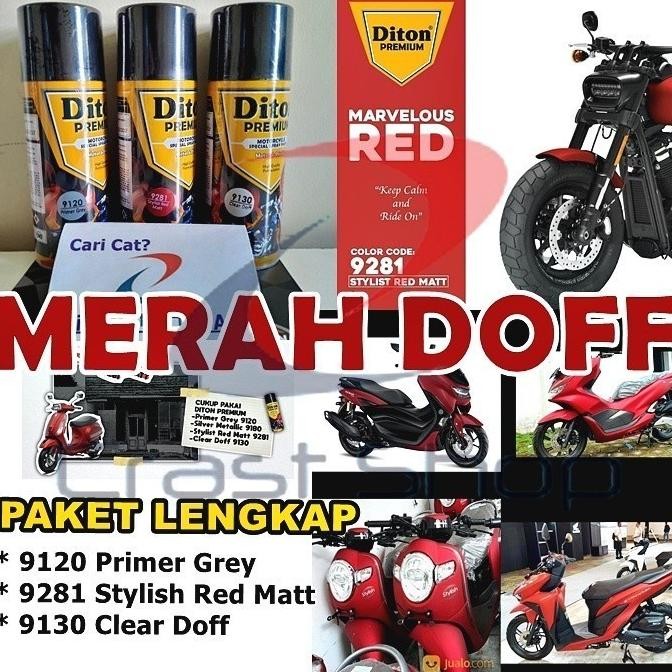 

PAKET CAT PILOX DITON PREMIUM 9281 STYLISH RED MATT 400CC MERAH DOFF ORIGINAL