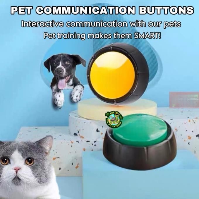 

PET TALKING BUTTON CAT DOG TRAINING SOUND ALAT LATIHAN ANJING KUCING ORIGINAL