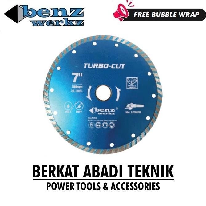 

Berkualitas BENZ Diamond Wheel 7" Turbo Cut Wet Dry Mata Pisau Granit Keramik