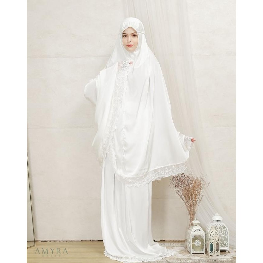 PROMO Exclusive Ramadan Luxury Lace Silk Mukena Premium AA005