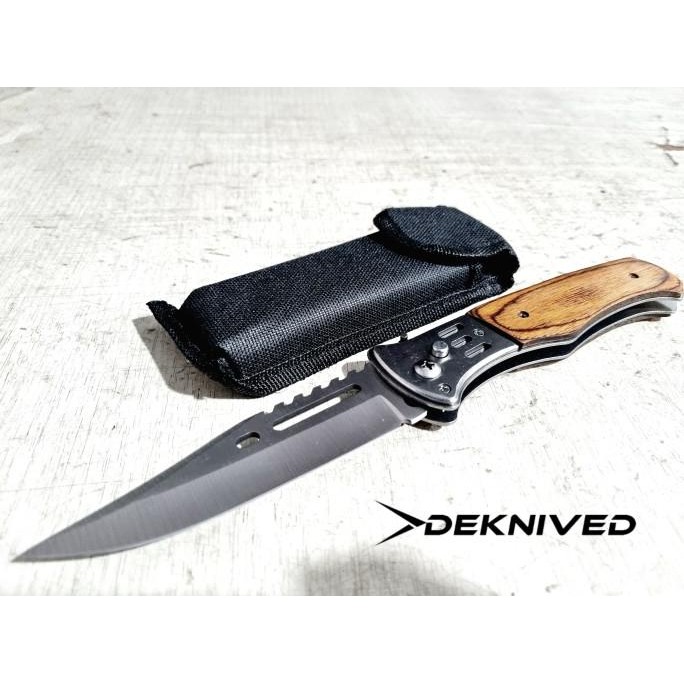 

Berkualitas Pisau Lipat Survival Automatic Stainless Steel Knife " Deknived