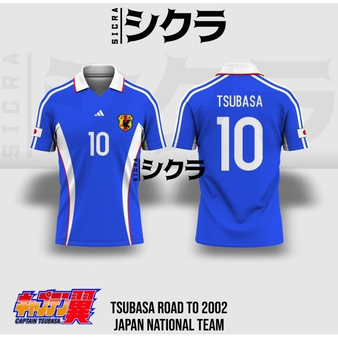 JERSEY JAPAN TSUBASA CLASSIC ROAD TO 2002 ANIME | JERSEY TIMNAS JEPANG TSUBASA COSPLAY BOLA MANGA