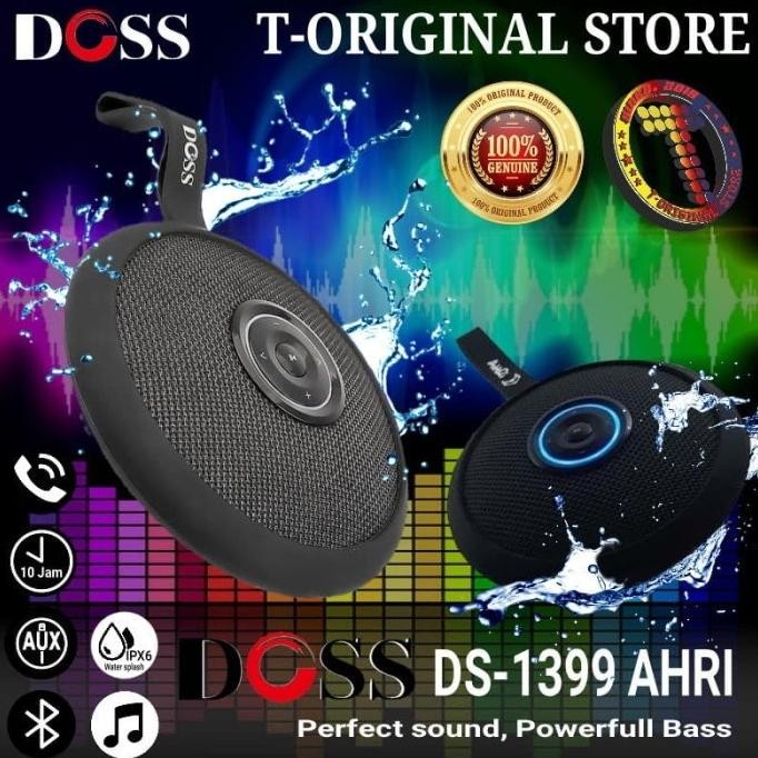 Speaker Bluetooth Doss AHRI DS-1399 Original IPX6 Portable Extra Bass - Hitam
