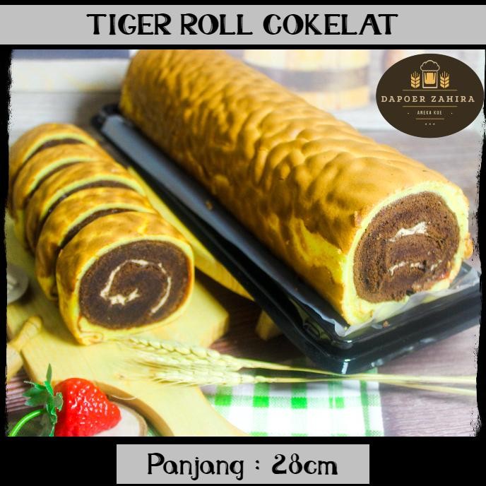 

Tiger Roll Cake / Bolu Gulung Tiger Cokelat / Kue Arisan, Lebaran dan Natal