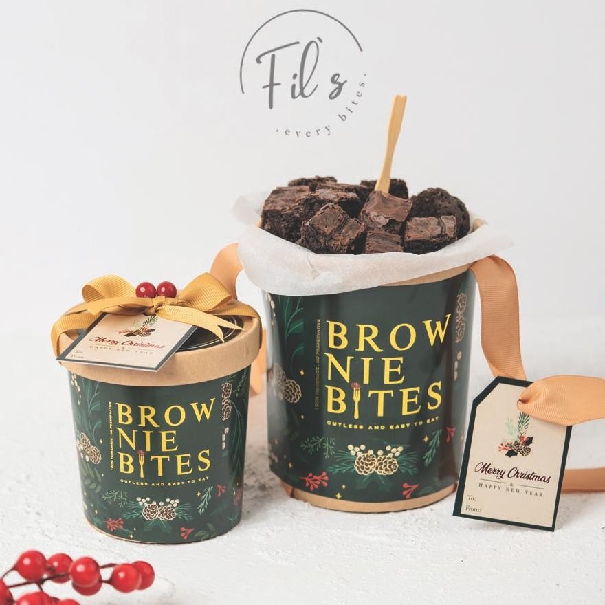 

Brownies Bite / Bingkisan Natal / Hampers Natal / Christmas Hampers / BIngkisan Natal Brownies Small