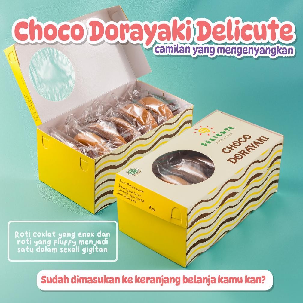 

CHOCO DORAYAKI DELICUTE - ISI 6 SET (DOUBLE CAKE DENGAN FILLING CHOCOLATE)