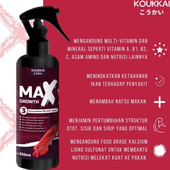 max growth arwana / obat pertumbuhan ikan / vitamin nafsu makan ikan [terbaik]