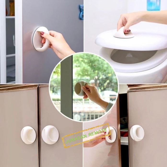 Pegangan Pintu Lemari Laci Tempel Bulat Multifungsi