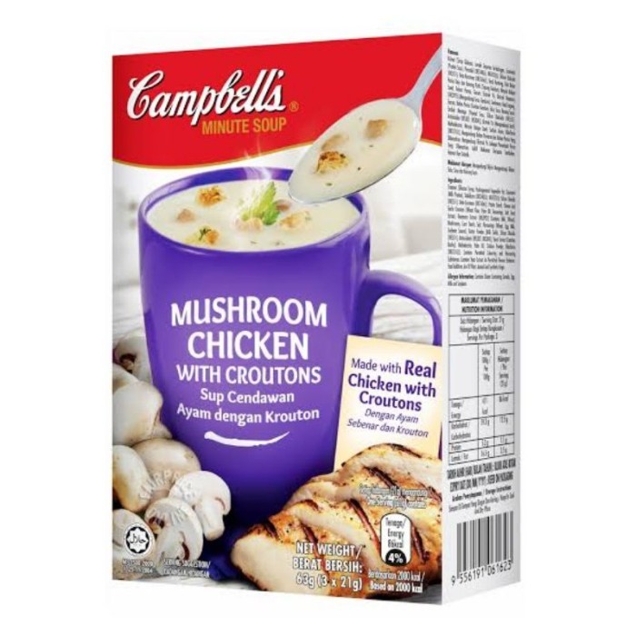 

Termurah Campbell Sup Ayam Jamur 21G Ready