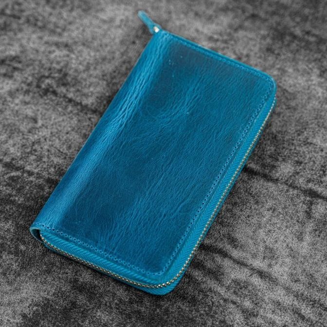 TERLARIS - GALEN LEATHER Leather Zippered 3 Slots Pen Case