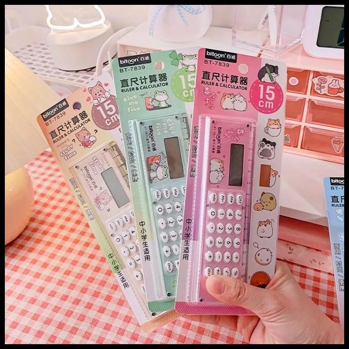 

Penggaris Kalkulator 8 Digit Multifungsi 2In1 / Penggaris 15Cm