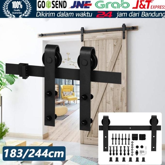 CUSTOM REL PINTU SLEDING/BARN DOOR/SLIDING/GESER INDUSTRIAL ORIGINAL DAN TERPERCAYA