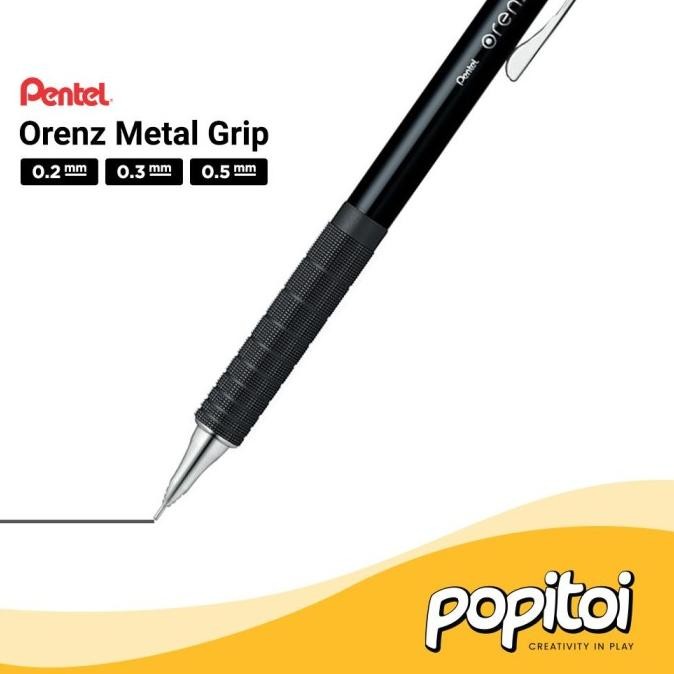 

BEBAS ONGKIR - Pentel ORENZ METAL GRIP Mechanical Pencil 0.2 0.3 0.5 mm Mekanik