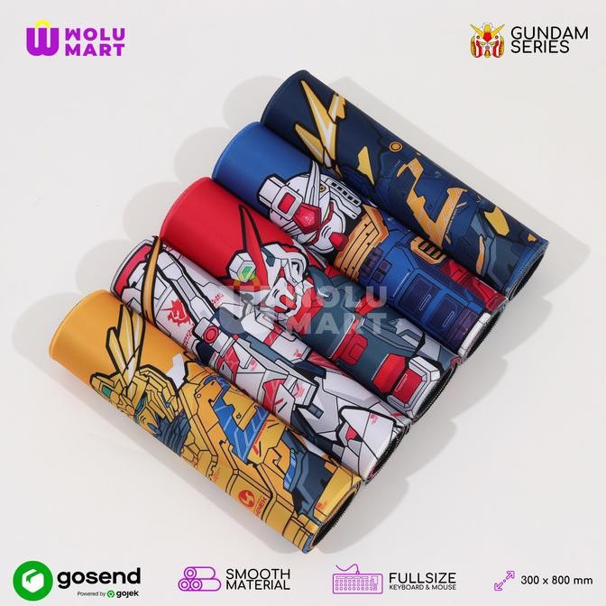 BEBAS ONGKIR - Gundam Series Gaming Desk Mousepad Deskmat XL
