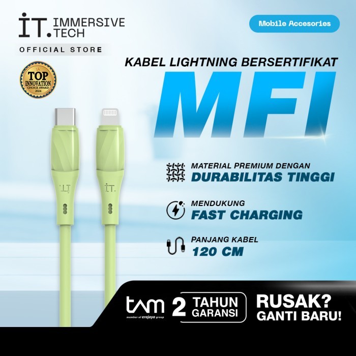 IT Trans Silica Cable C to L - Green
