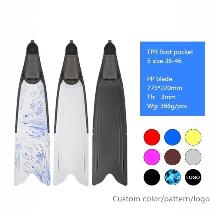 Freedive Long Fin Free Dive 100% Rubber Fins Spearfishing Fin Diving