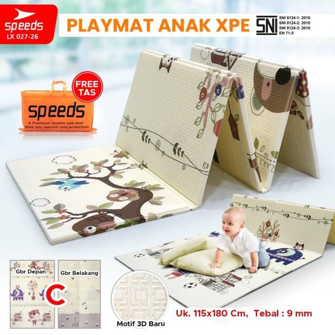 

TERSEDIA SPEEDS MATRAS LIPAT PLAYMAT MATRAS BAYI FOAM 115*180CM 13MM 027-26-C