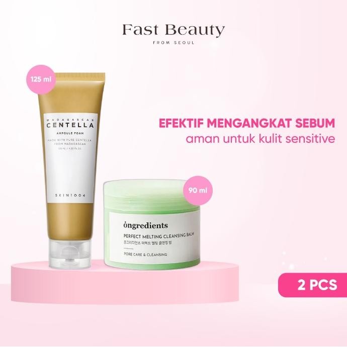 

TERSEDIA FAST BEAUTY PAKET DOUBLE CLEANSING 1 (SKIN1004 AMPOULE FOAM 125ML + ONGREDIENTS CLEANSING BALM 90ML)