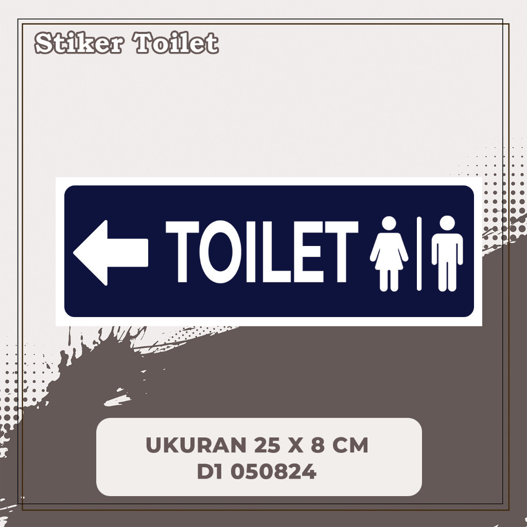 

Stiker Toilet / Stiker penunjuk Toilet kiri multi Sticker