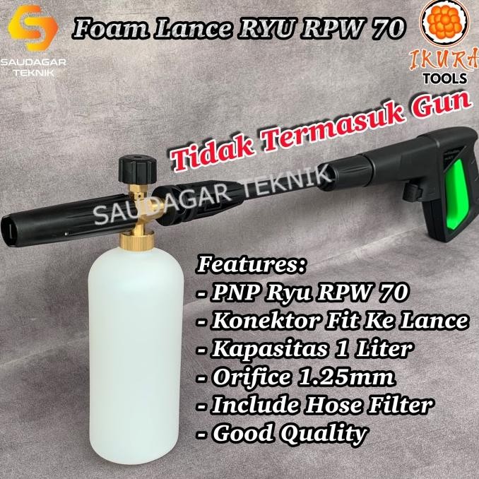 

TERSEDIA FOAM LANCE RYU RPW 70 SNOW FOAM WASH JET CLEANER RYU RPW70