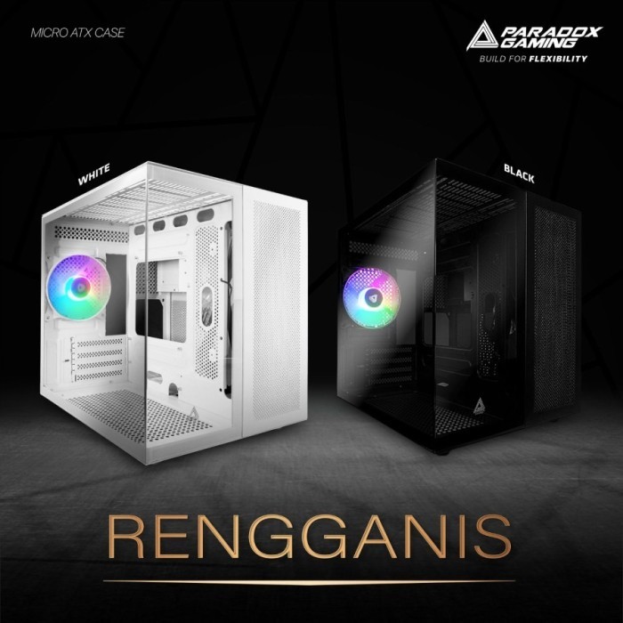 BISA GOSEND! PARADOX GAMING RENGGANIS MICRO ATX TEMPERED GLASS GAMING PC CASE