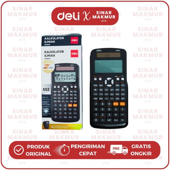 

BEBAS ONGKIR - Scientific Calculator/kalkulator Ilmiah 552 Fungsi Deli CD991ID (PCS)